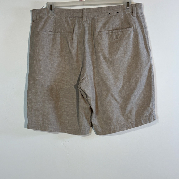 Banana Republic Aiden Shorts Men’s Size 35 Beige Linen Cotton Blend Zipper Fly - Picture 3 of 9